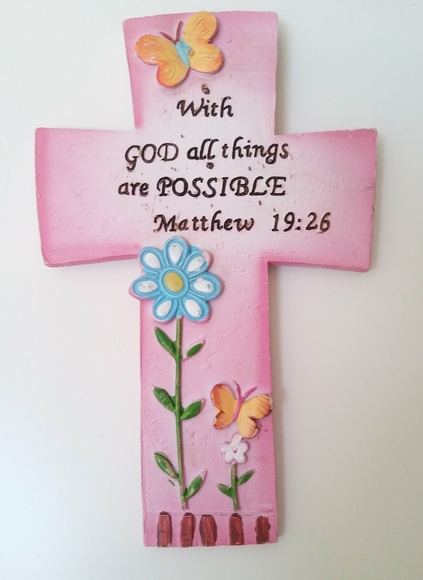 Easter  Ceramic 7.4" Crosses With Bible Verses Set - Picture 8 of 8